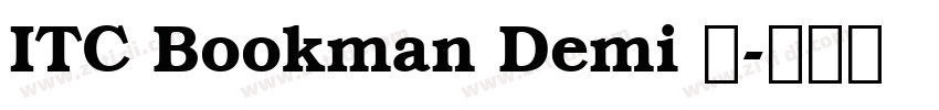ITC Bookman Demi 中字体转换